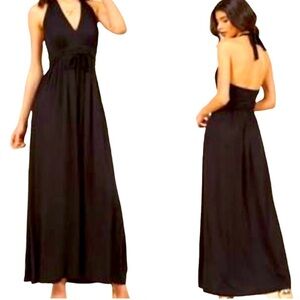 J crew maxi halter dress with rope belt zipper in the back. Size 2